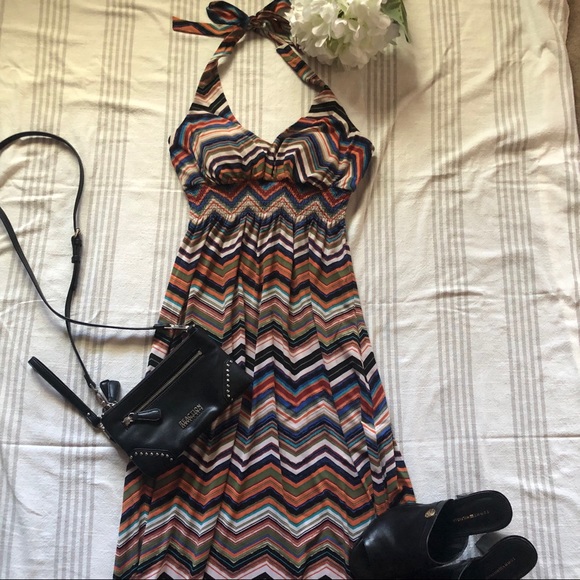 Bisou Bisou Dresses & Skirts - BISOU BISOU Halter Maxi Dress